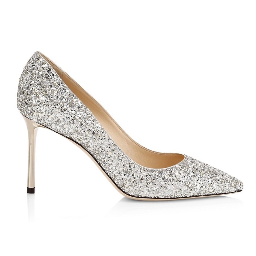 Jimmy Choo Romy Glitter Pumps